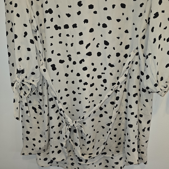 Full Moom Maternity Spotted Tie-Sleeve Tunic Size 2x Nwot - Picture 2 of 6